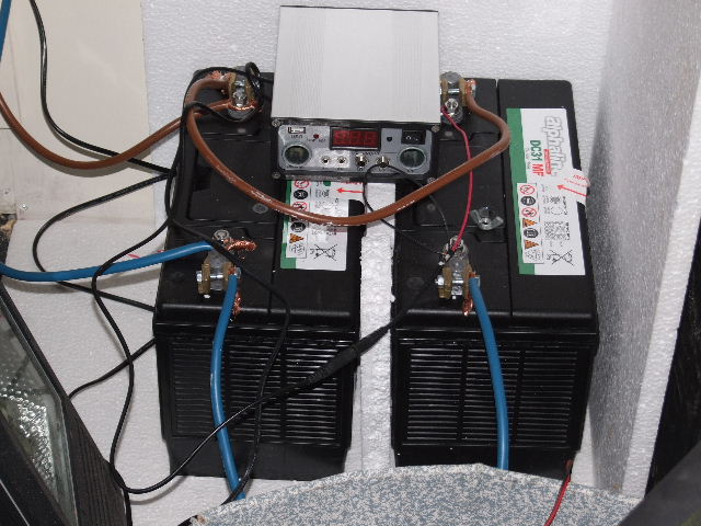 Batteries for the panels