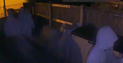 Trying the patio doors at the rear